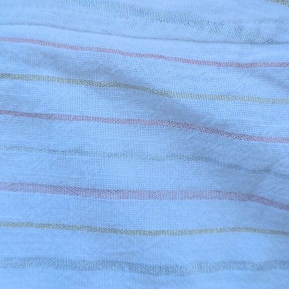 Anne Taylor Loft Women's A Line Skirt Cream Multicolor Stripes Like‎ new 4P - Picture 7 of 9